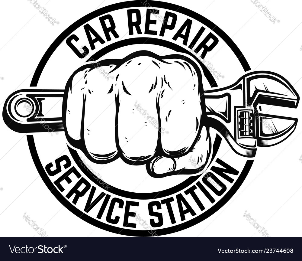 Hand Draw Auto Repair Logo PNG Images