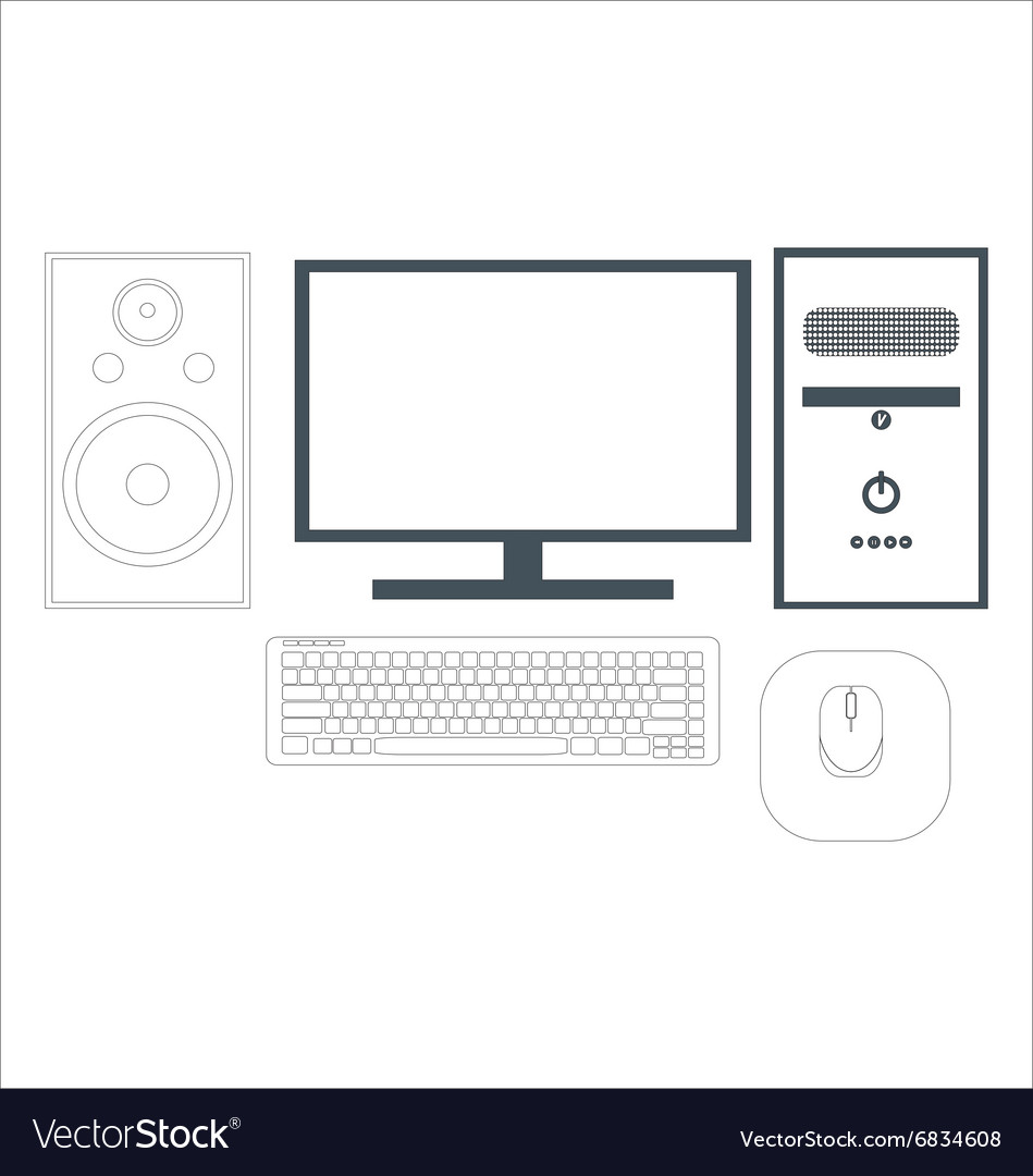 Computer Royalty Free Vector Image - VectorStock