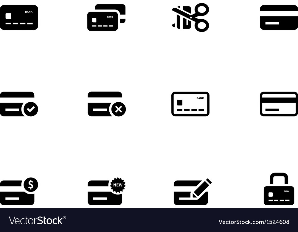 Credit card icons on white background