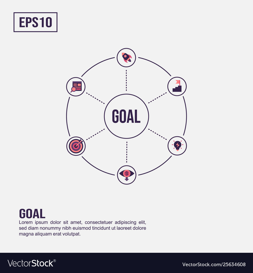 Goal concept for presentation promotion social Vector Image