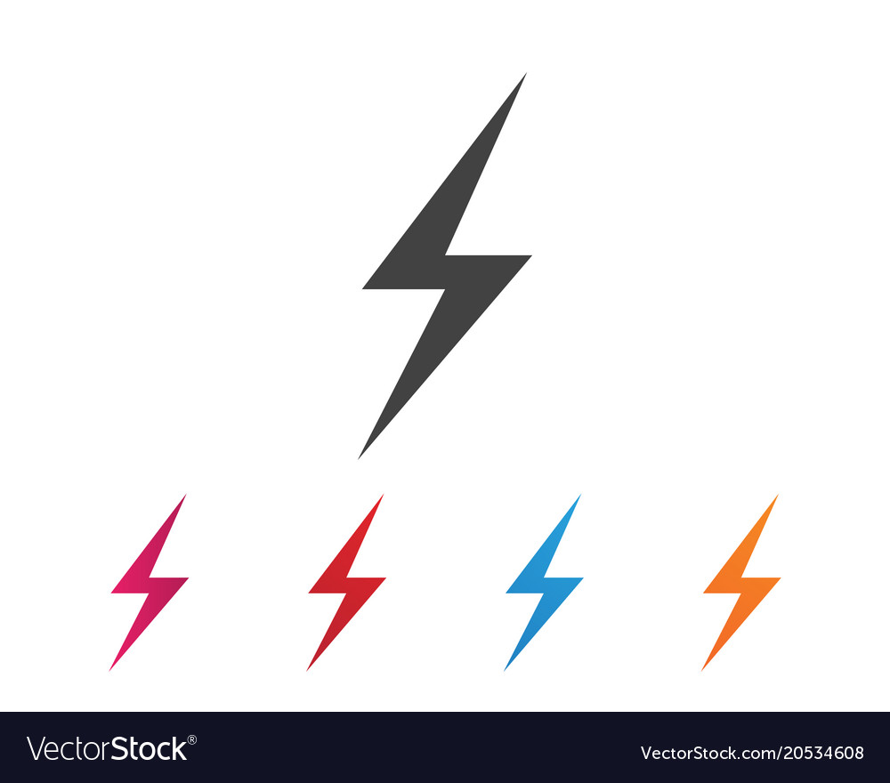 lightning icon logo and