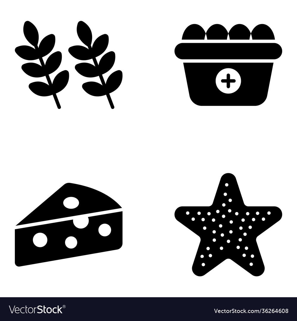 Pack healthy eating solid icons