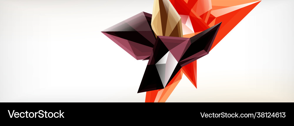 3d triangles and pyramids abstract Royalty Free Vector Image