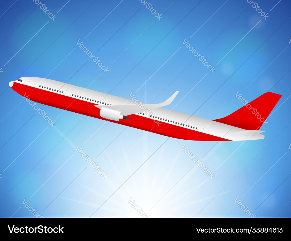 Airplane sky Royalty Free Vector Image - VectorStock