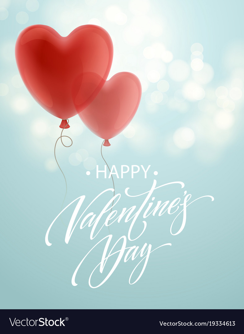 Balloon hearts holiday of flying red Royalty Free Vector