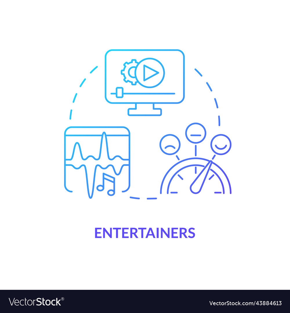 Entertainers blue gradient concept icon Royalty Free Vector