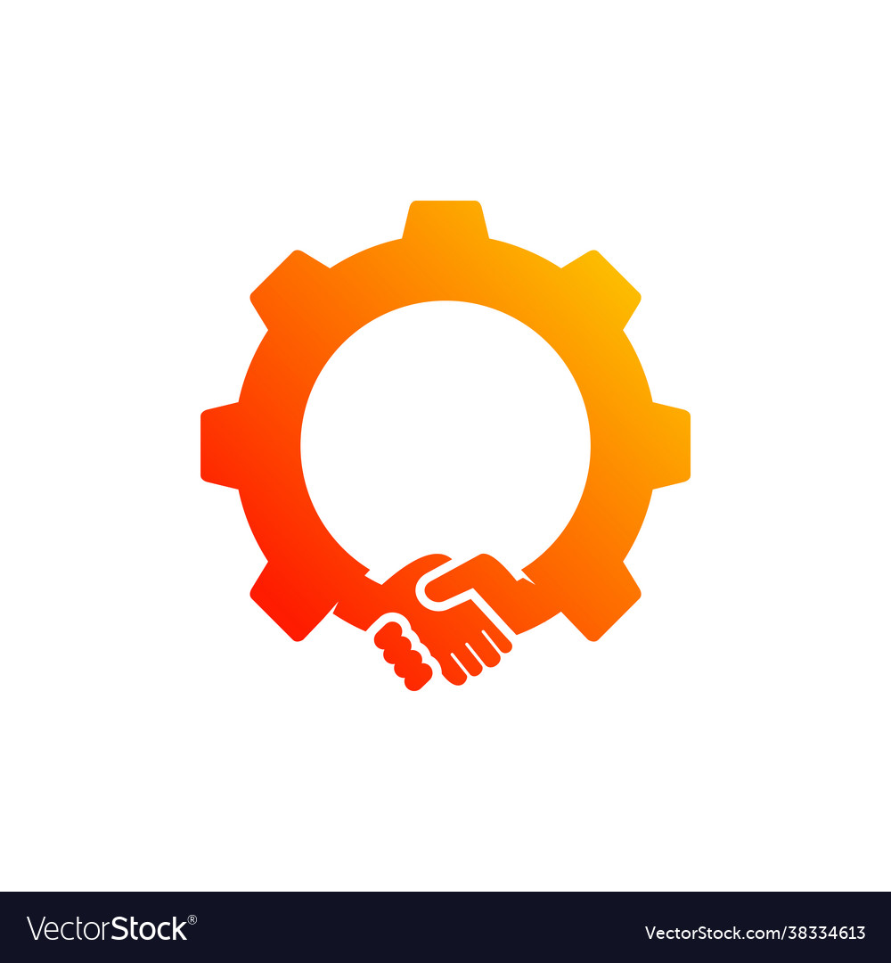 Gear deal logo template creative deal logo Vector Image