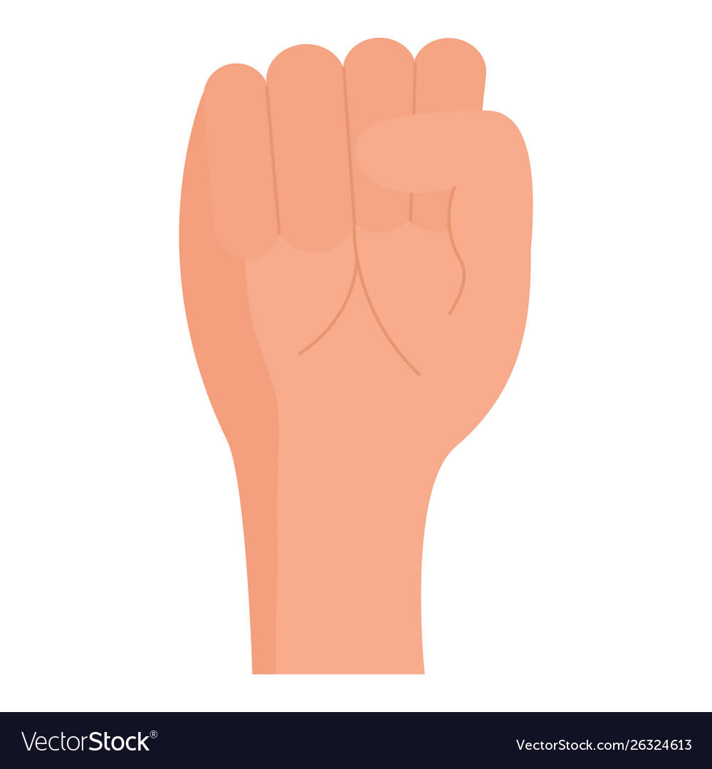 Hand human fist fight icon Royalty Free Vector Image