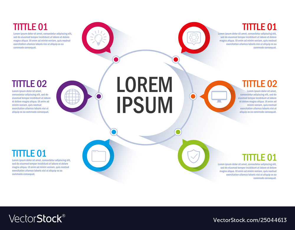 Infografik mit Geschäftssymbolen