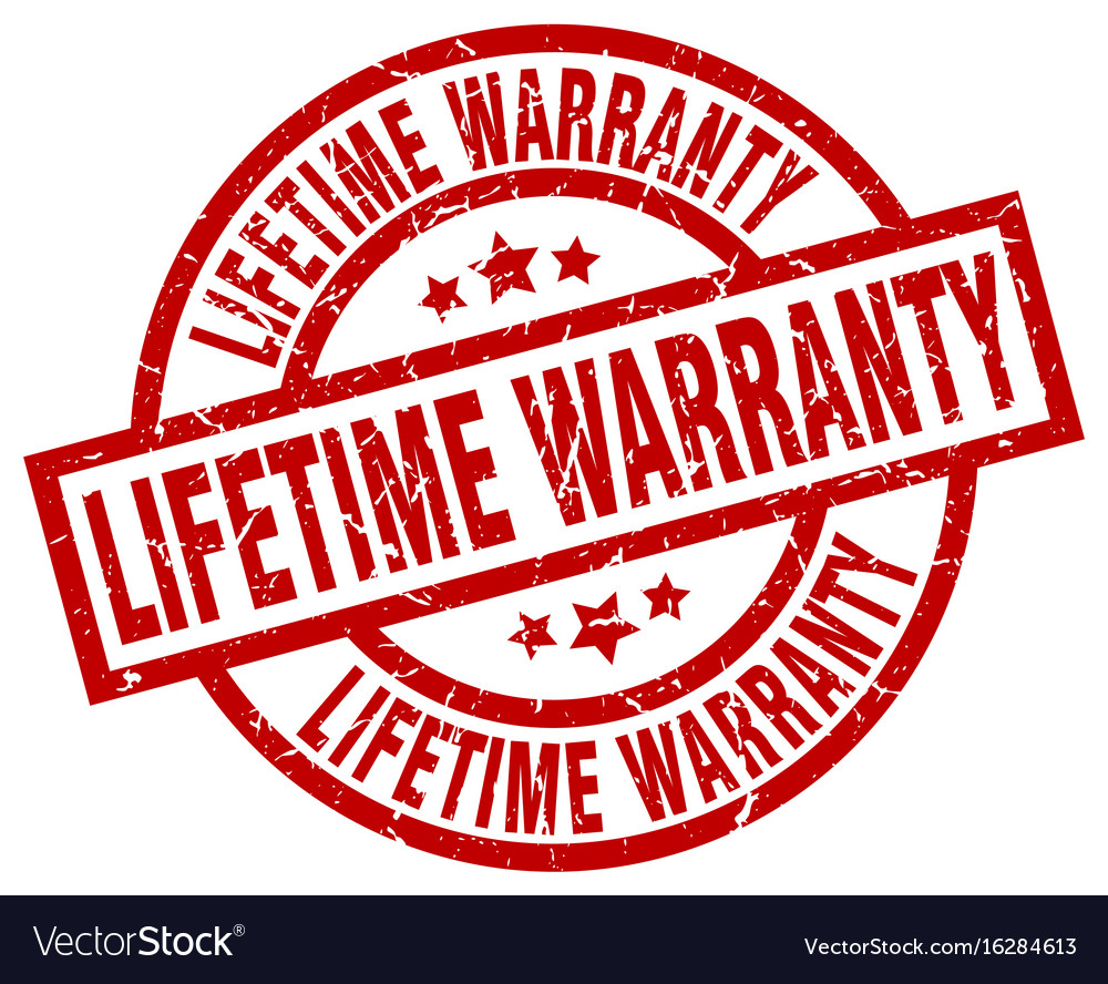 Lifetime warranty round red grunge stamp Vector Image