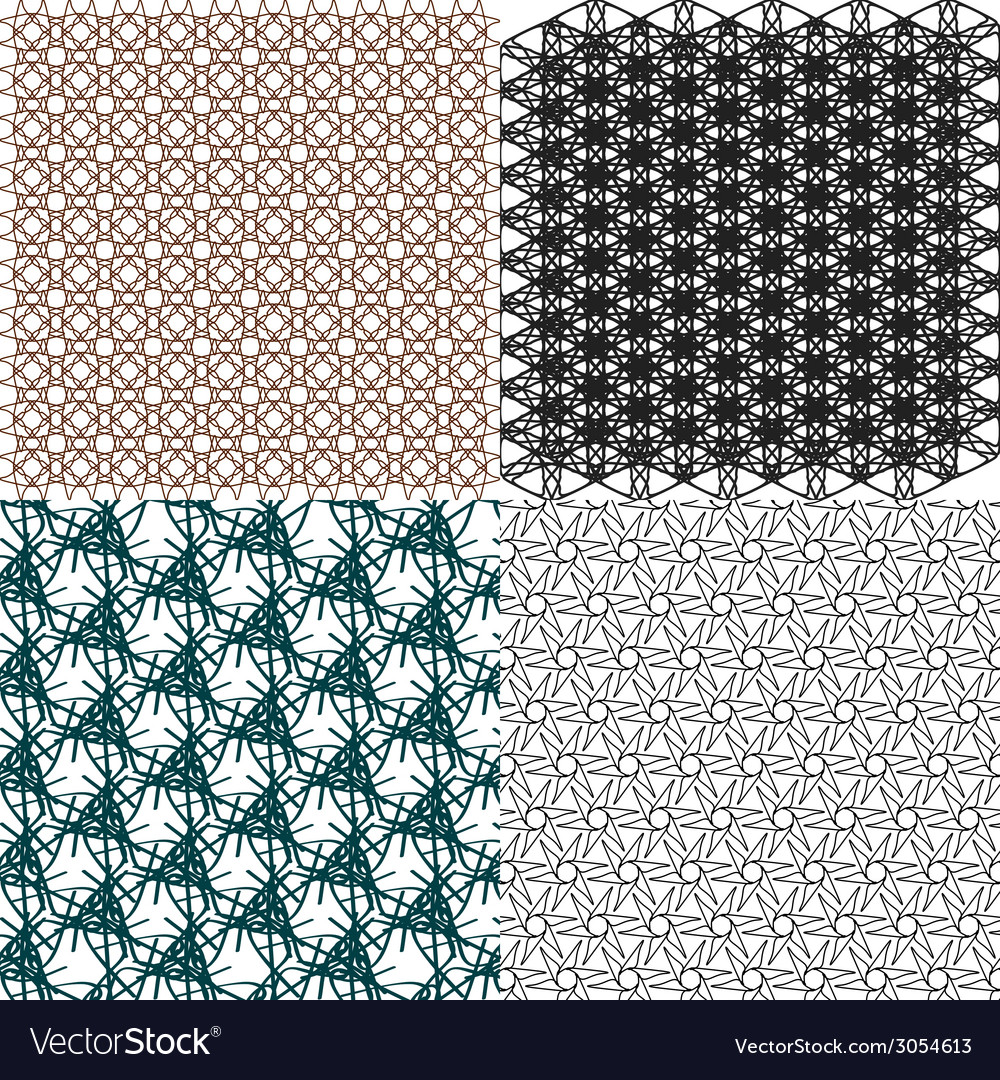 Set of abstract vintage geometric wallpaper