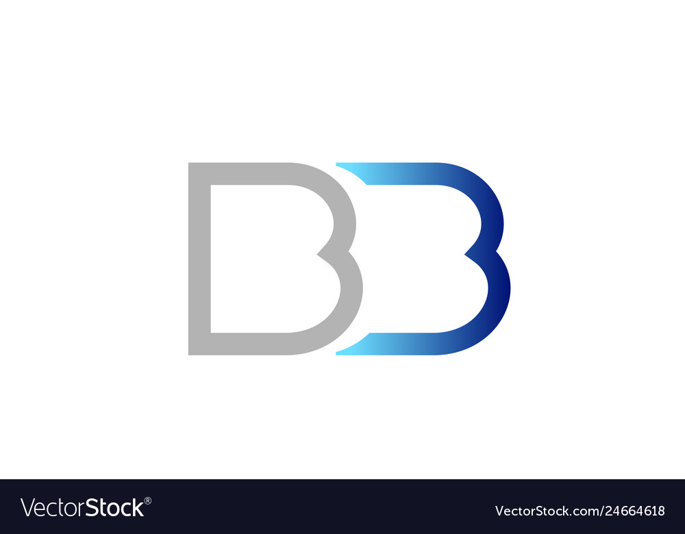 Blue grey alphabet letter logo combination design