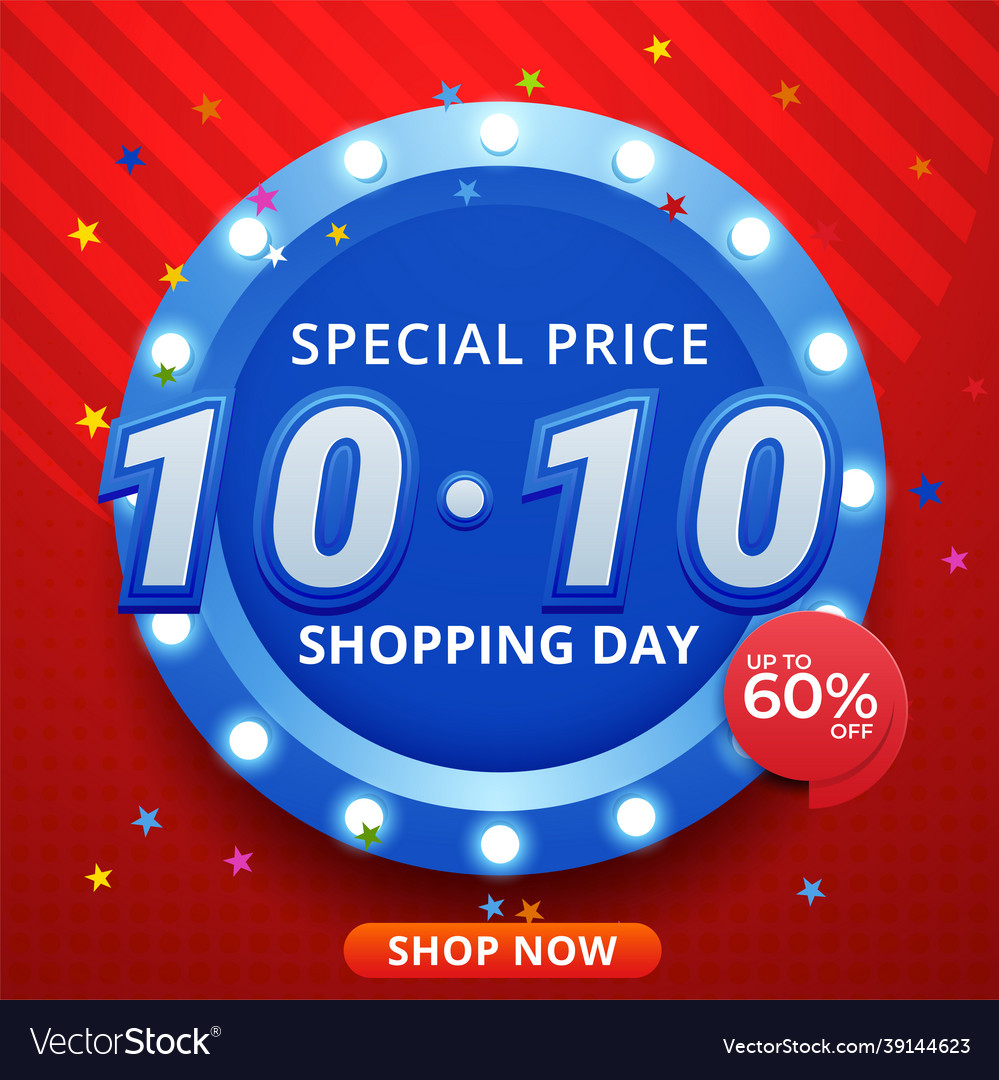 1010 online shopping day sale banner