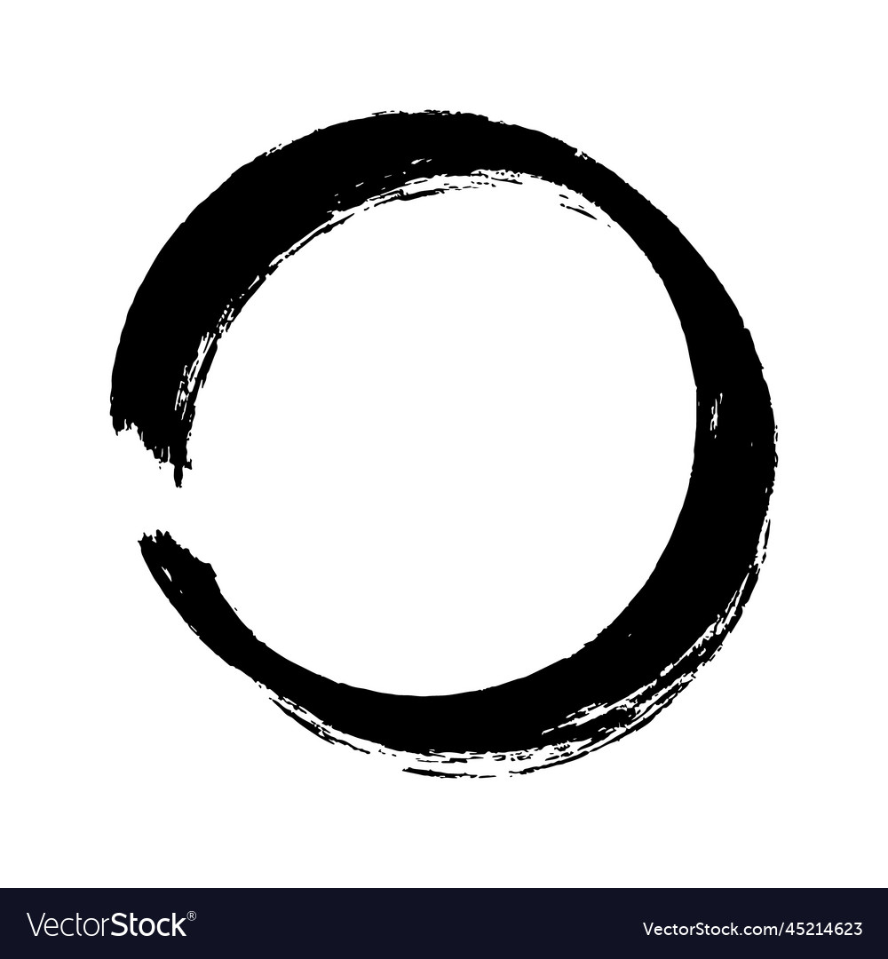 Circle grunge ink texture Royalty Free Vector Image