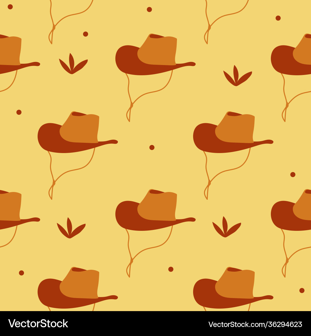 Cowboy hat seamless pattern creative Royalty Free Vector