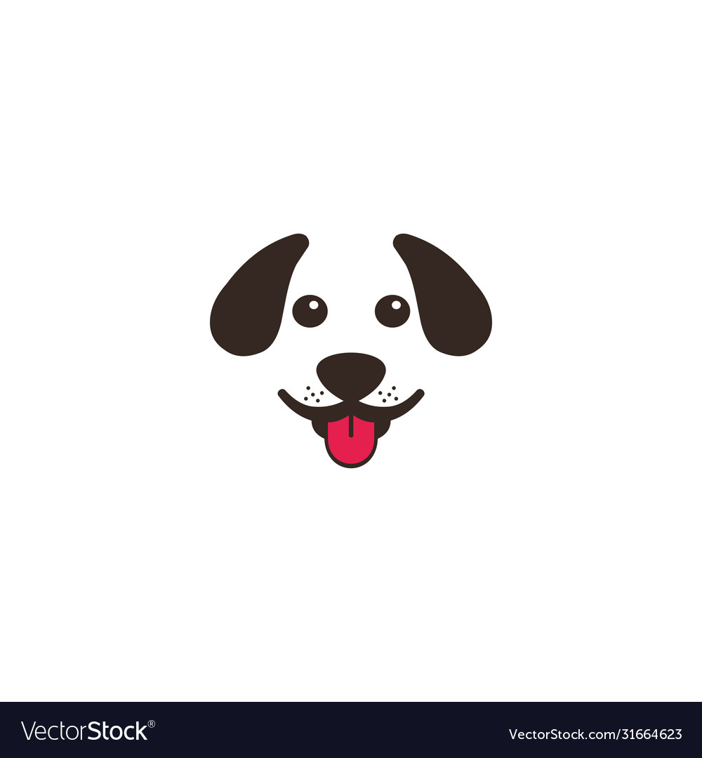 Dog head logo Royalty Free Vector Image - VectorStock