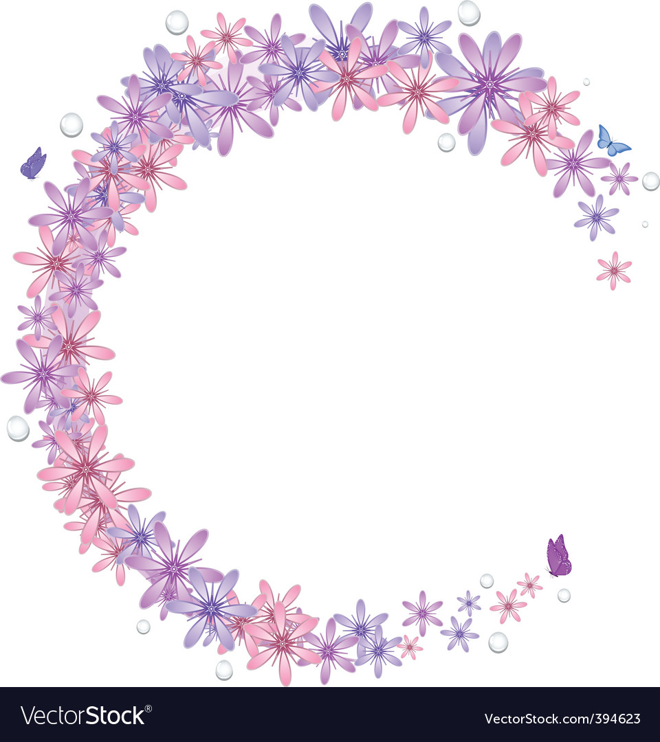 Flower border Royalty Free Vector Image - VectorStock