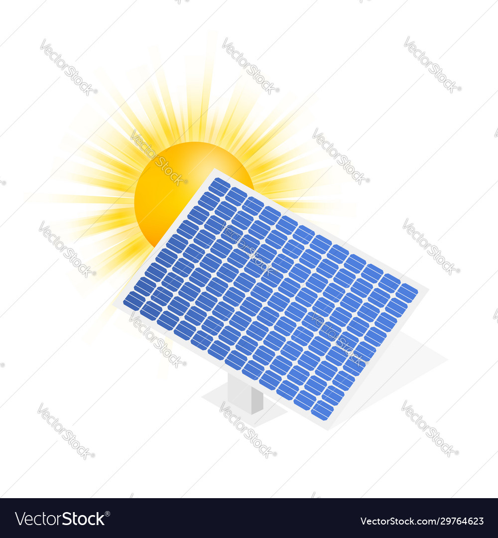 Highly detailed solar panel modern alternative Vector Image