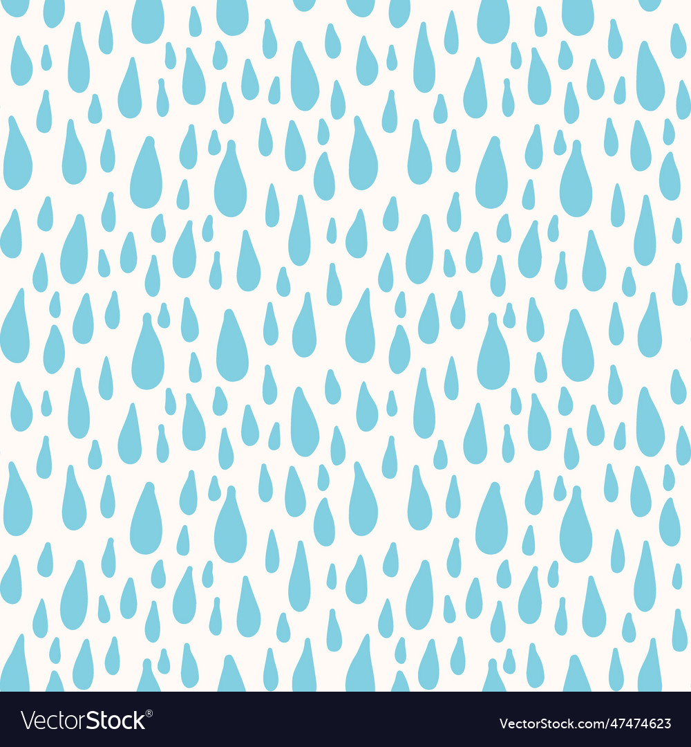 Seamless pattern with water drops simple drawing