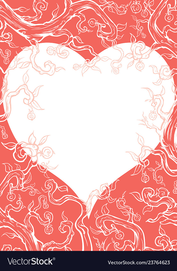 Valentine heart frame background