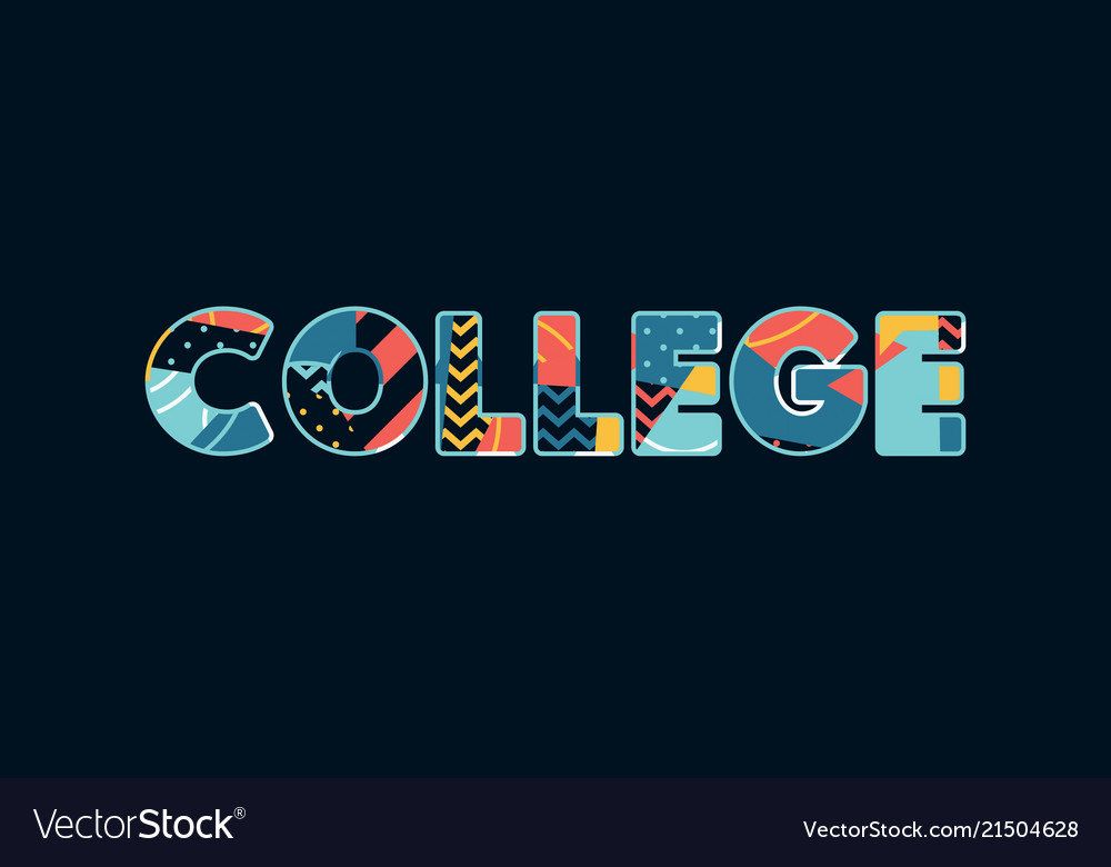 college-concept-word-art-royalty-free-vector-image