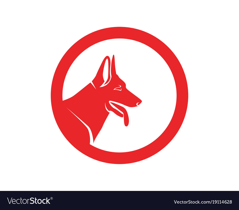 dog animals logo pets shop template icons app vector image