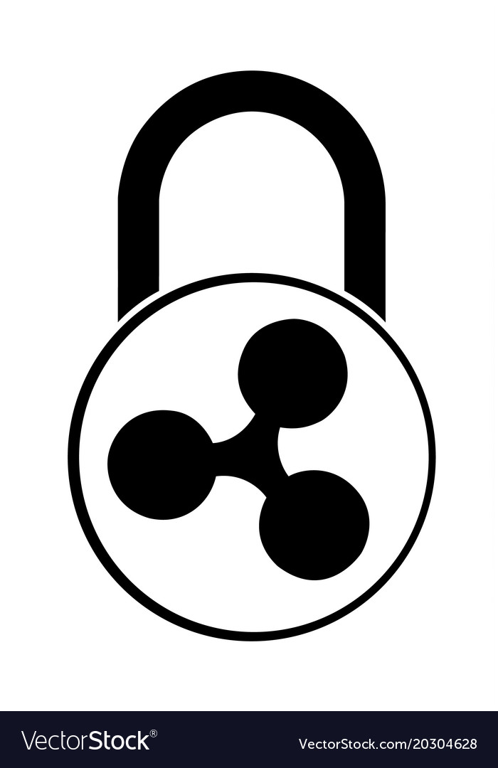 Electronic security lock ripple icon