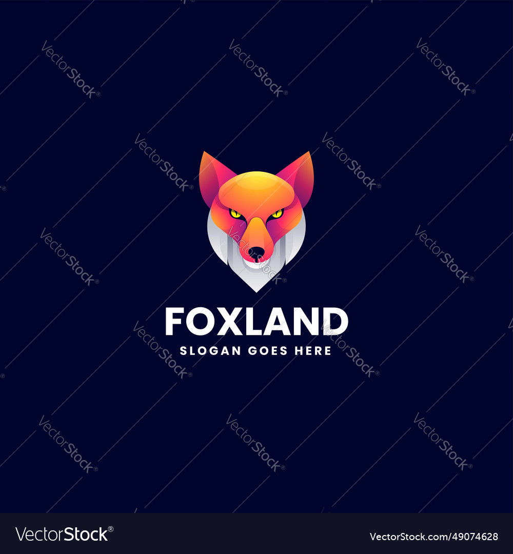 Logo Fuchs Gradienten bunten Stil