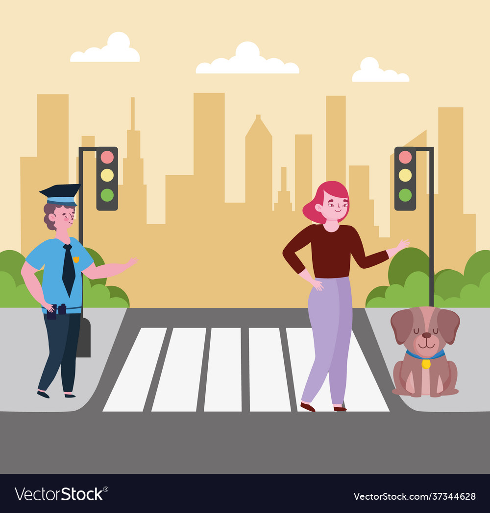 Woman walking dog