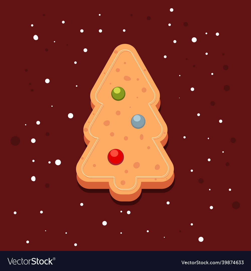 Gingerbread Christmas Tree Royalty Free Vector Image