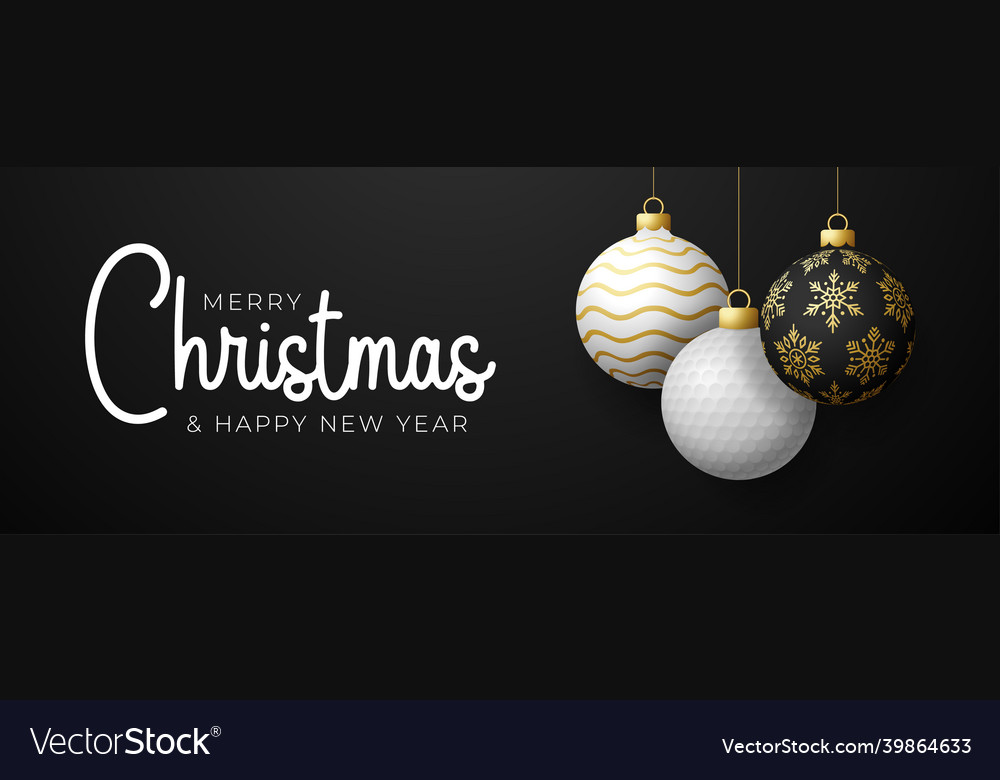 Golf christmas card merry sport