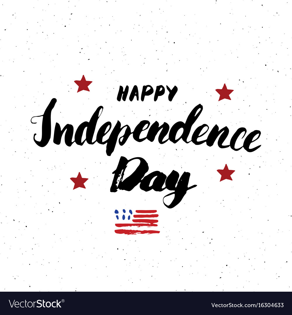 Happy independence day vintage usa greeting card Vector Image