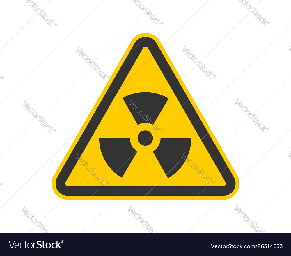 Radiation icon warning radioactive sign danger Vector Image