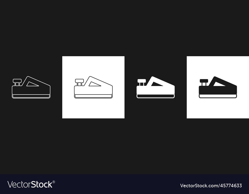 Set wood plane tool for woodworker hand crafted Vector Image