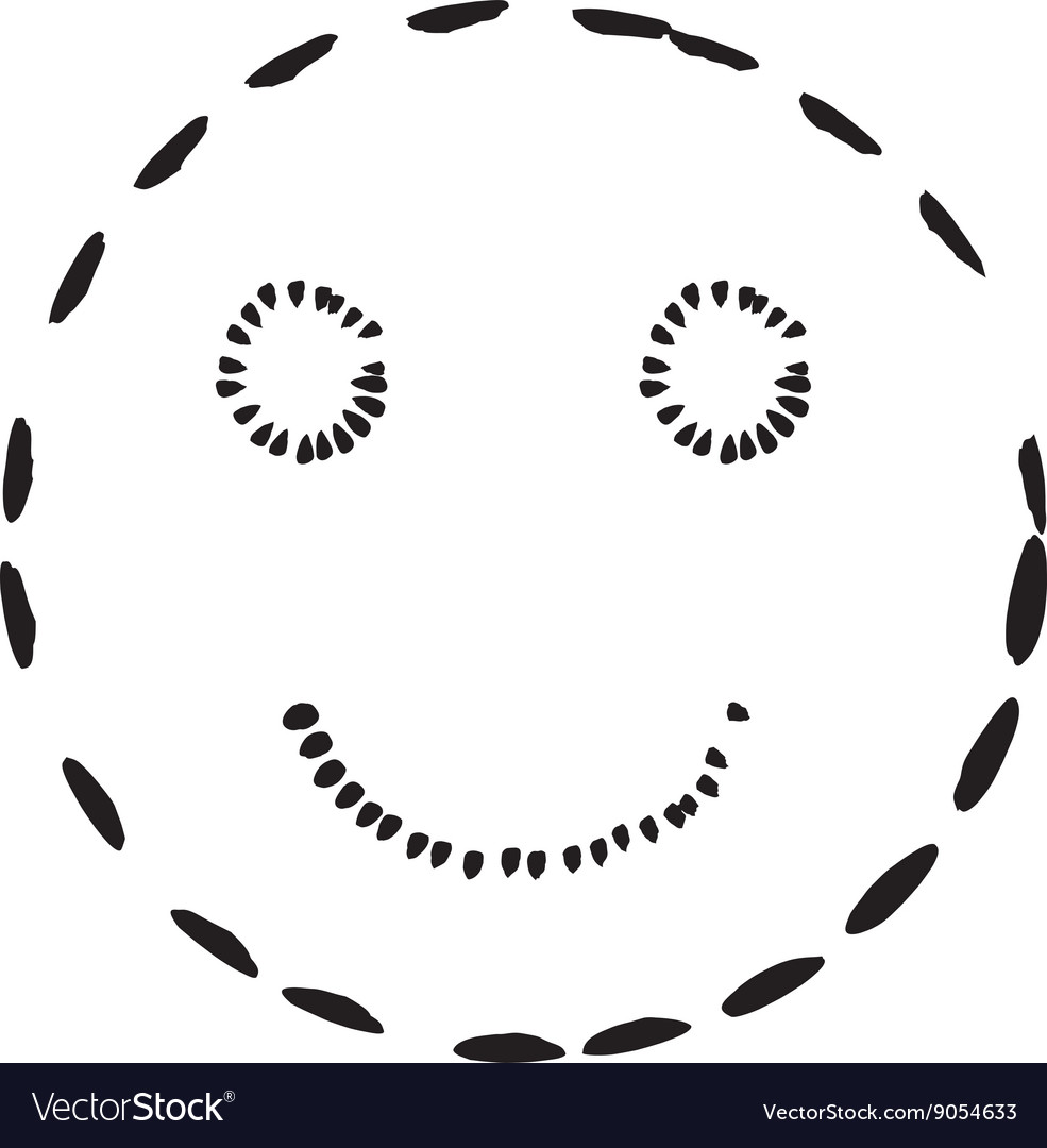 Smile face grunge icon symbol emoji Royalty Free Vector