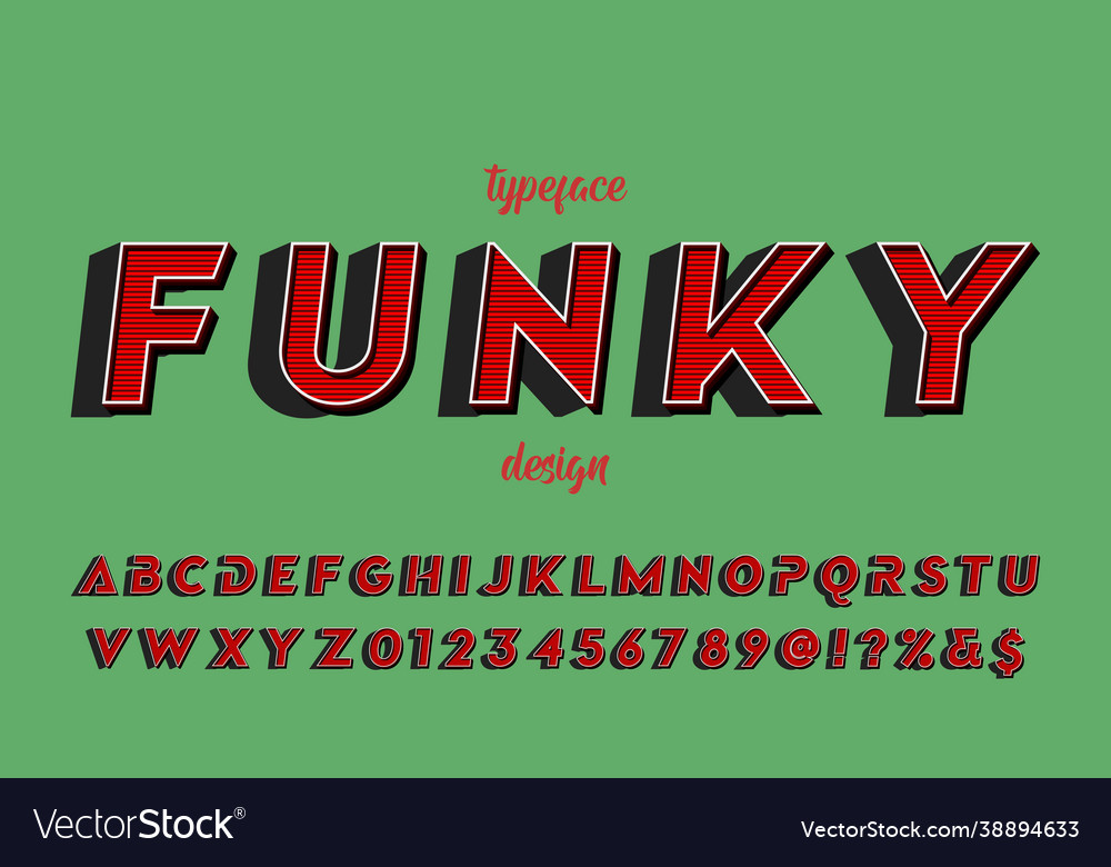 Typeface green and red style background retro