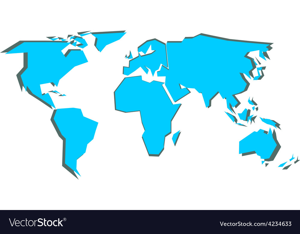 World map Royalty Free Vector Image - VectorStock