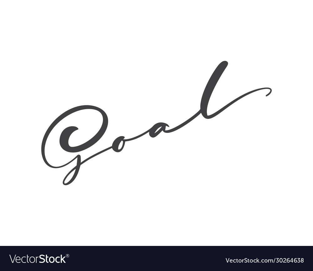 Goal calligraphy word in business concept vector image Goal calligraphy word in business concept