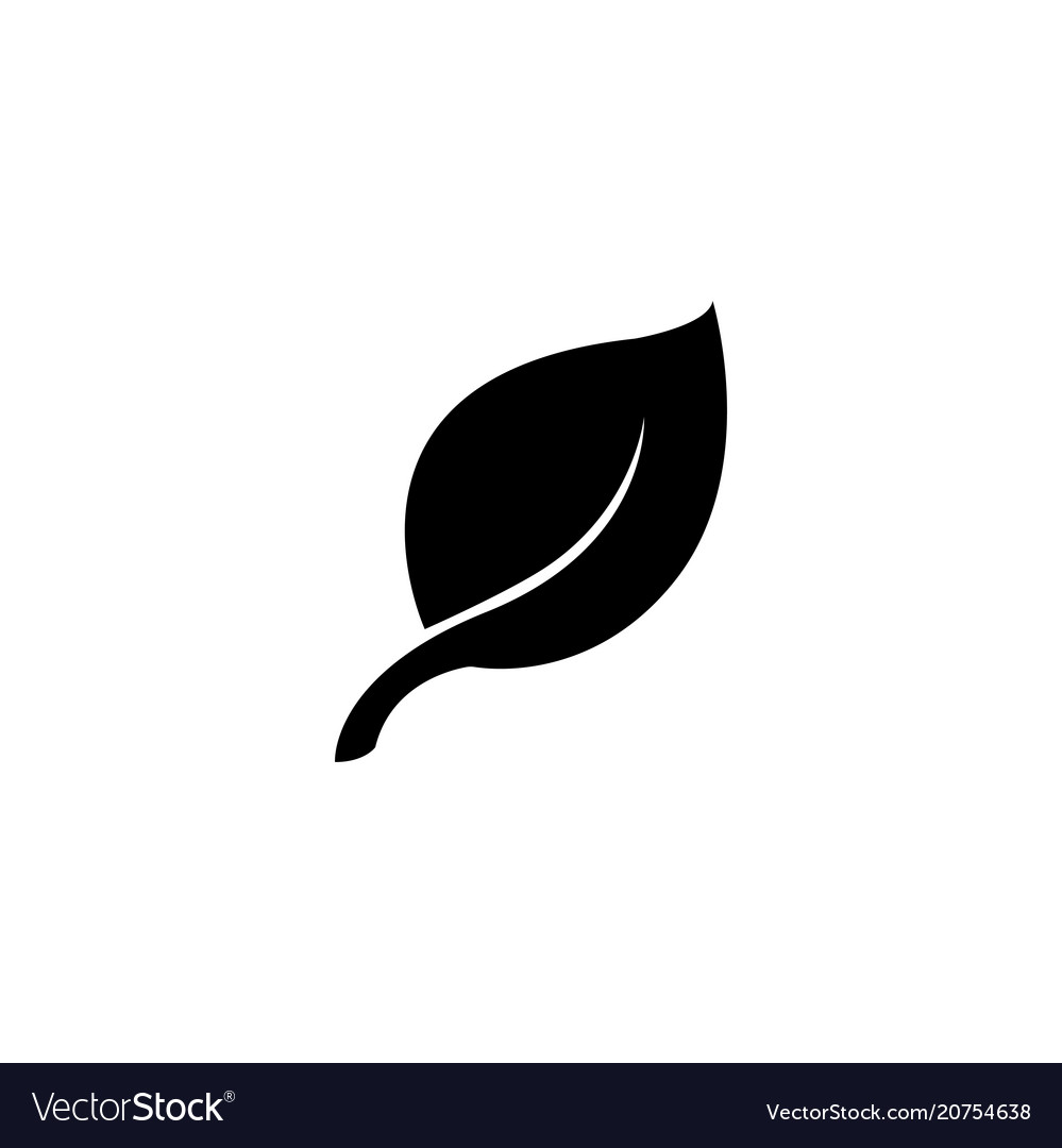 Leaf flat icon Royalty Free Vector Image - VectorStock