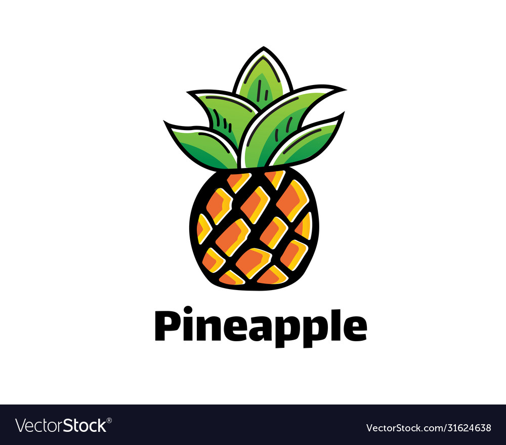 Pineapple art classic draw logo design inspiration Pineapple art classic draw logo design inspiration