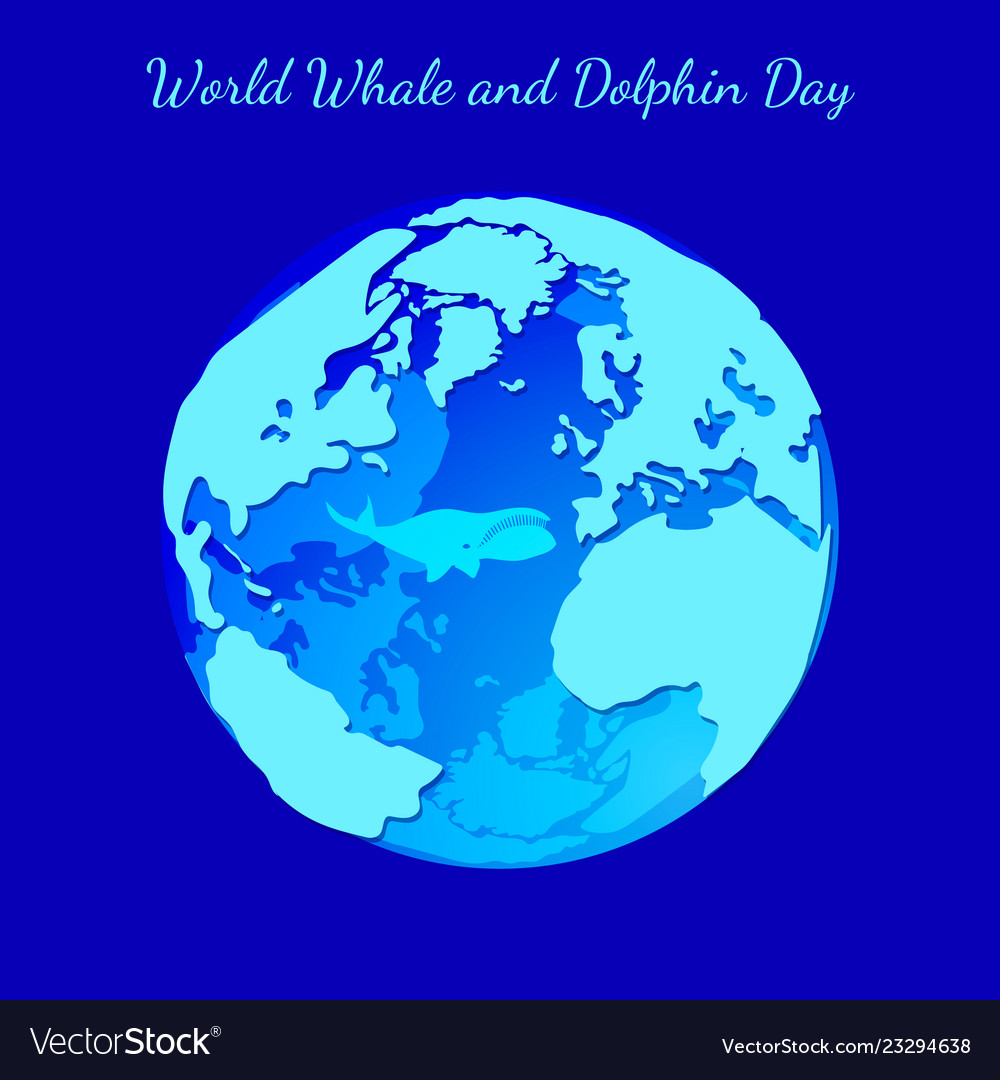 World whale and dolphin day planet earth