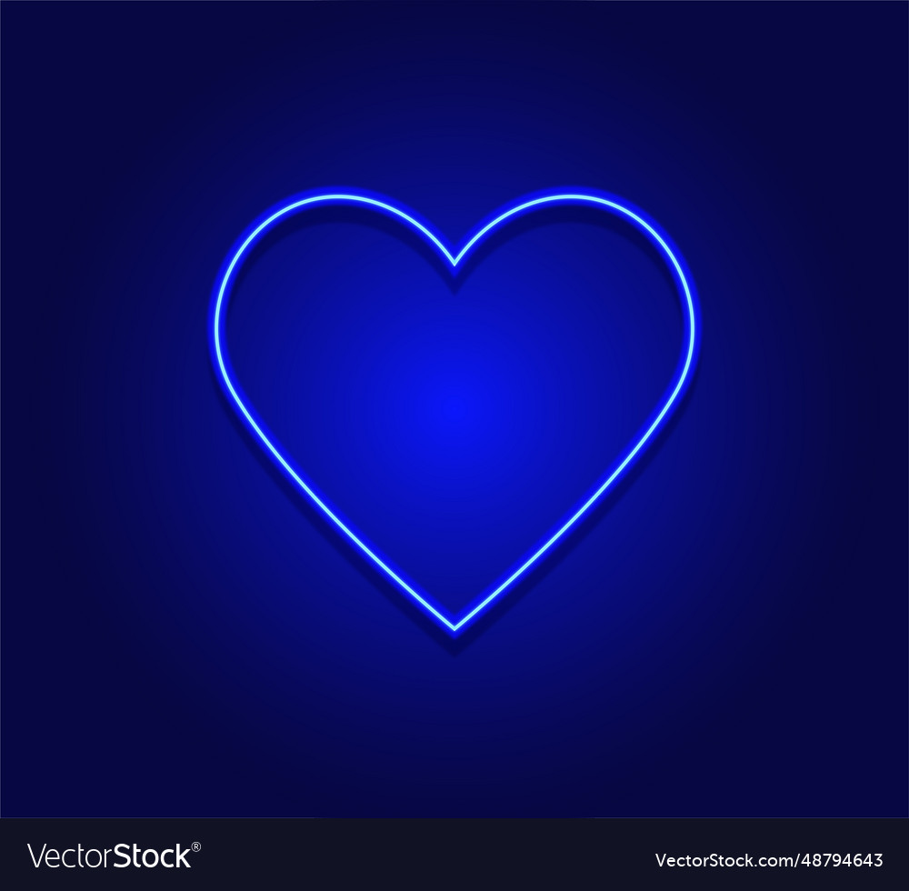 Blaue Neon Herzen Hintergrund