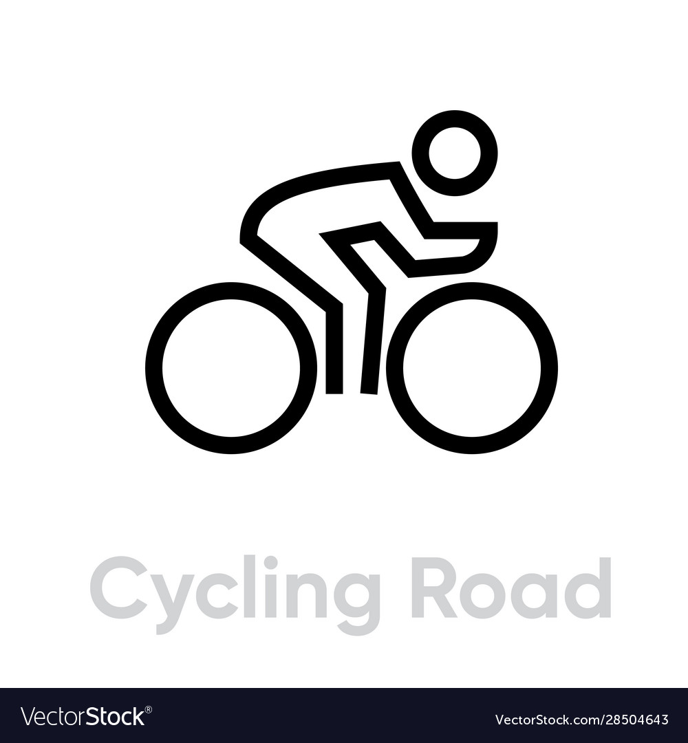 Cycling road sport icons