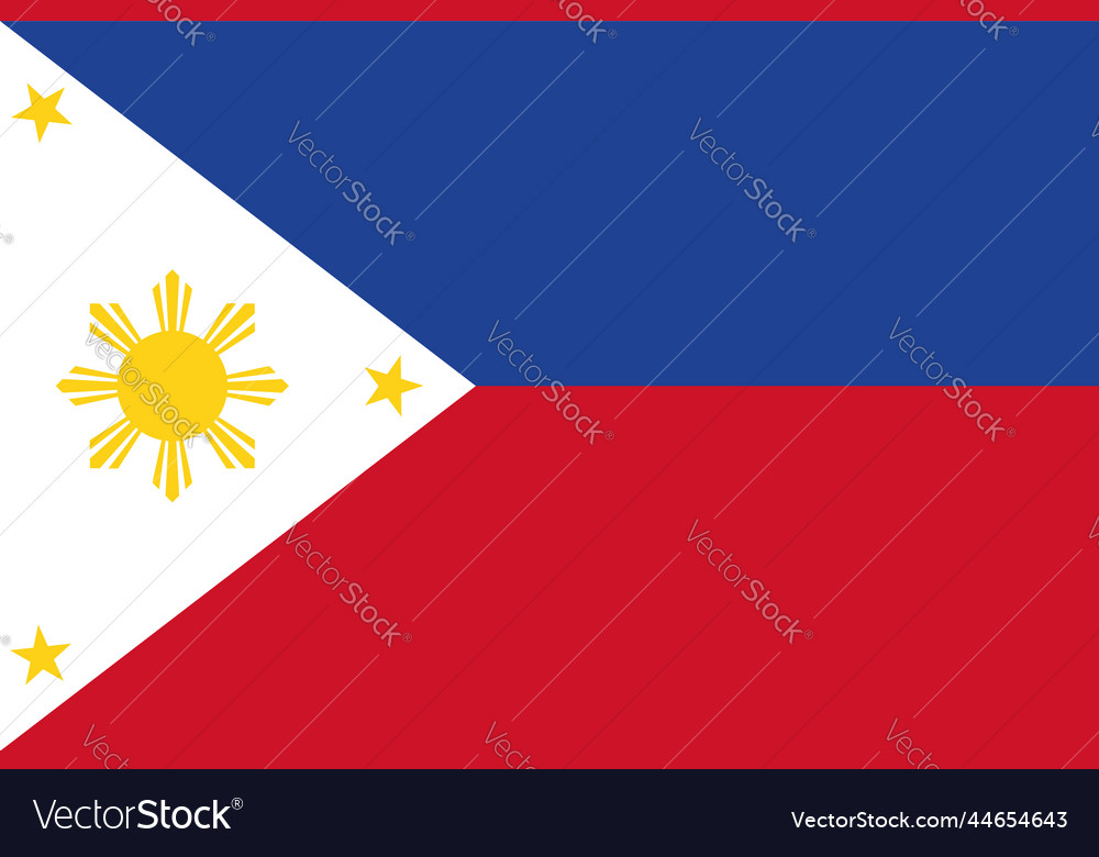 Flag of republic of the philippines Royalty Free Vector