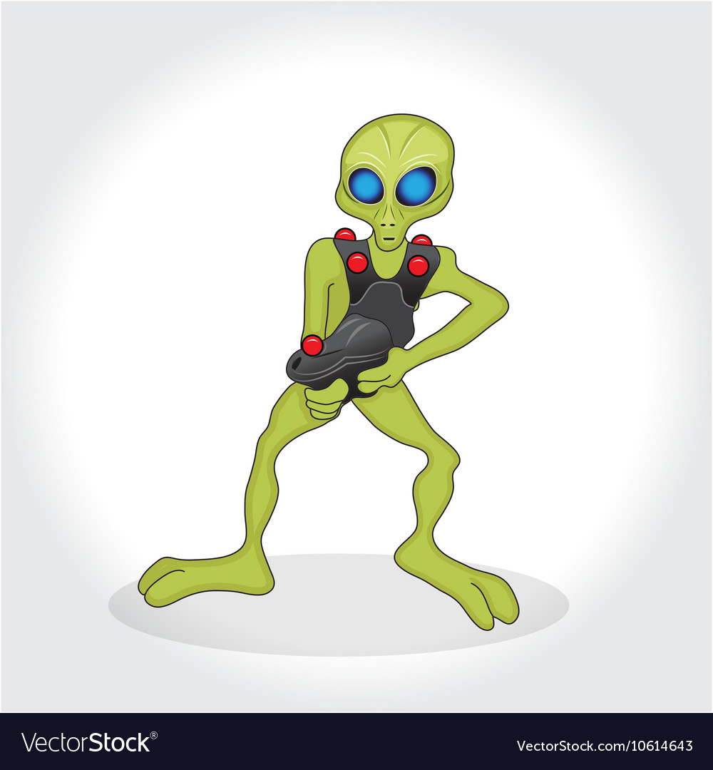 Humanoid an alien character mascot