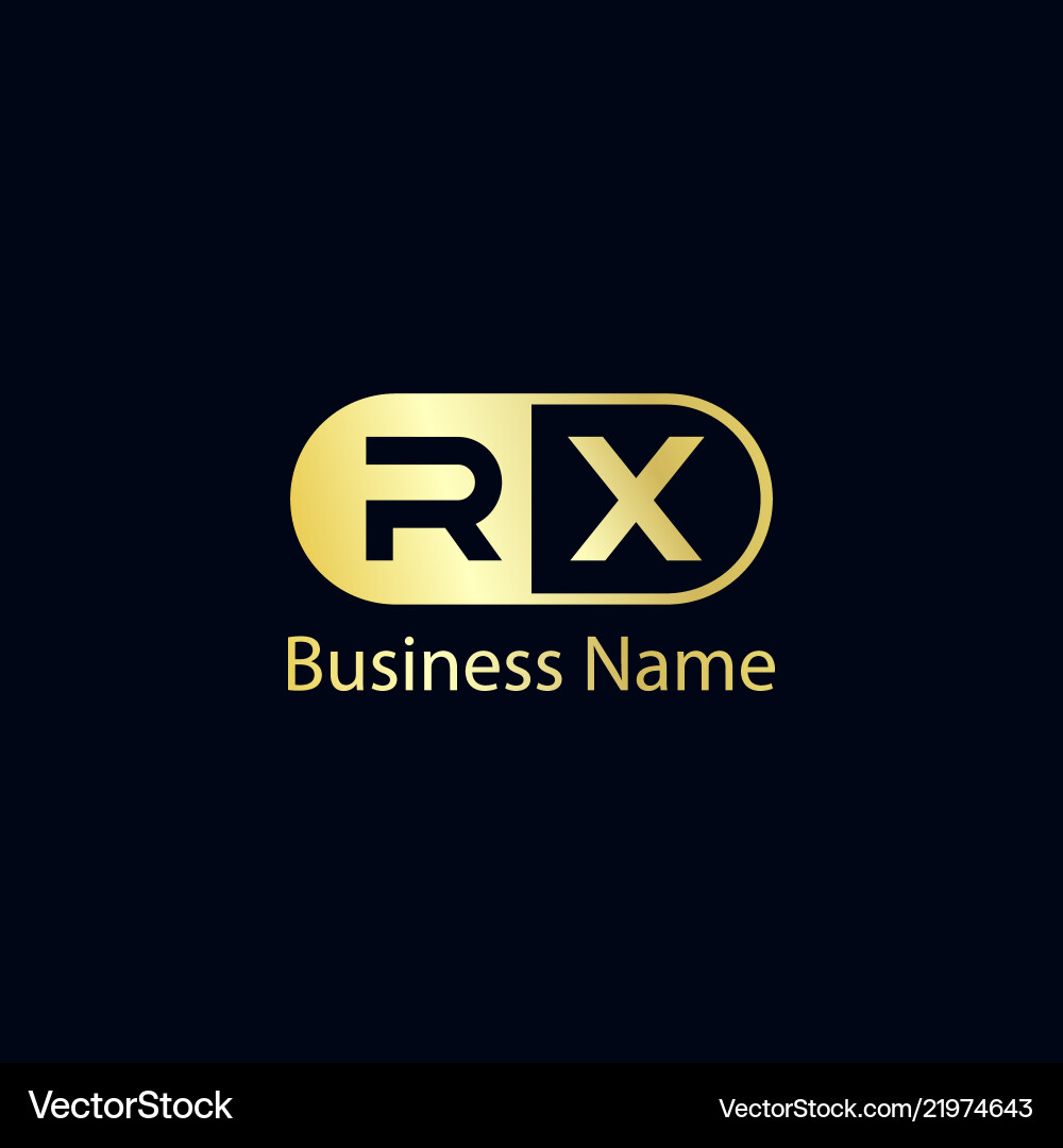 Initial letter rx logo template design Royalty Free Vector