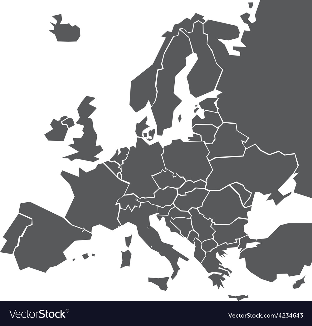 Map of europe Royalty Free Vector Image - VectorStock