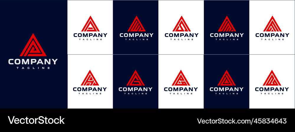 Modern a initial letter logo template Royalty Free Vector