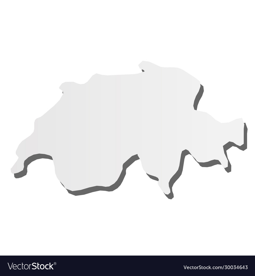 Switzerland - grey silhouette map