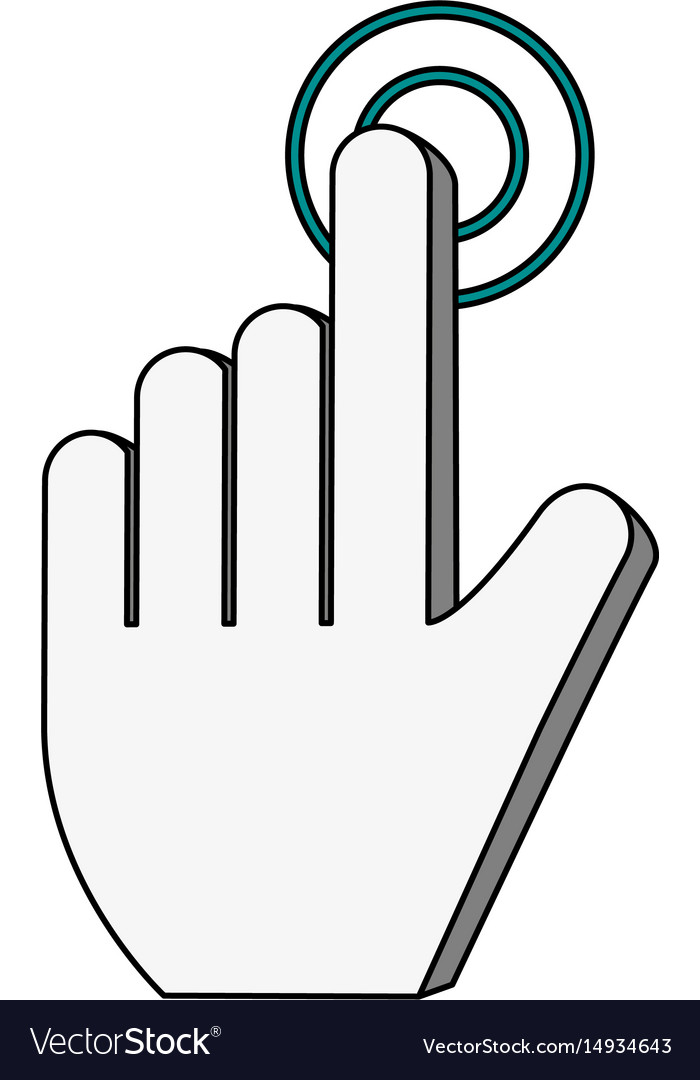 White background with hand cursor pointer